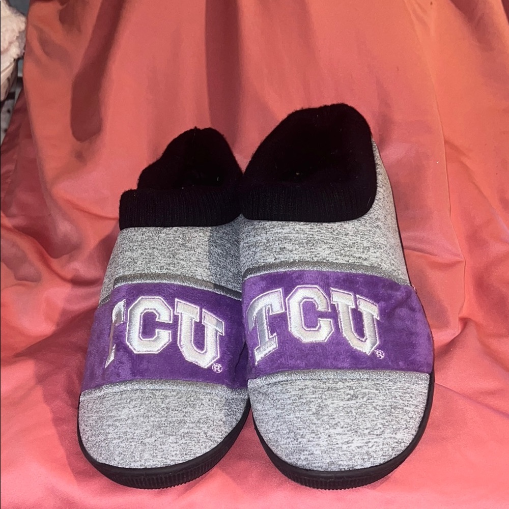 TCU Purple & Gray Slip-On Slippers
